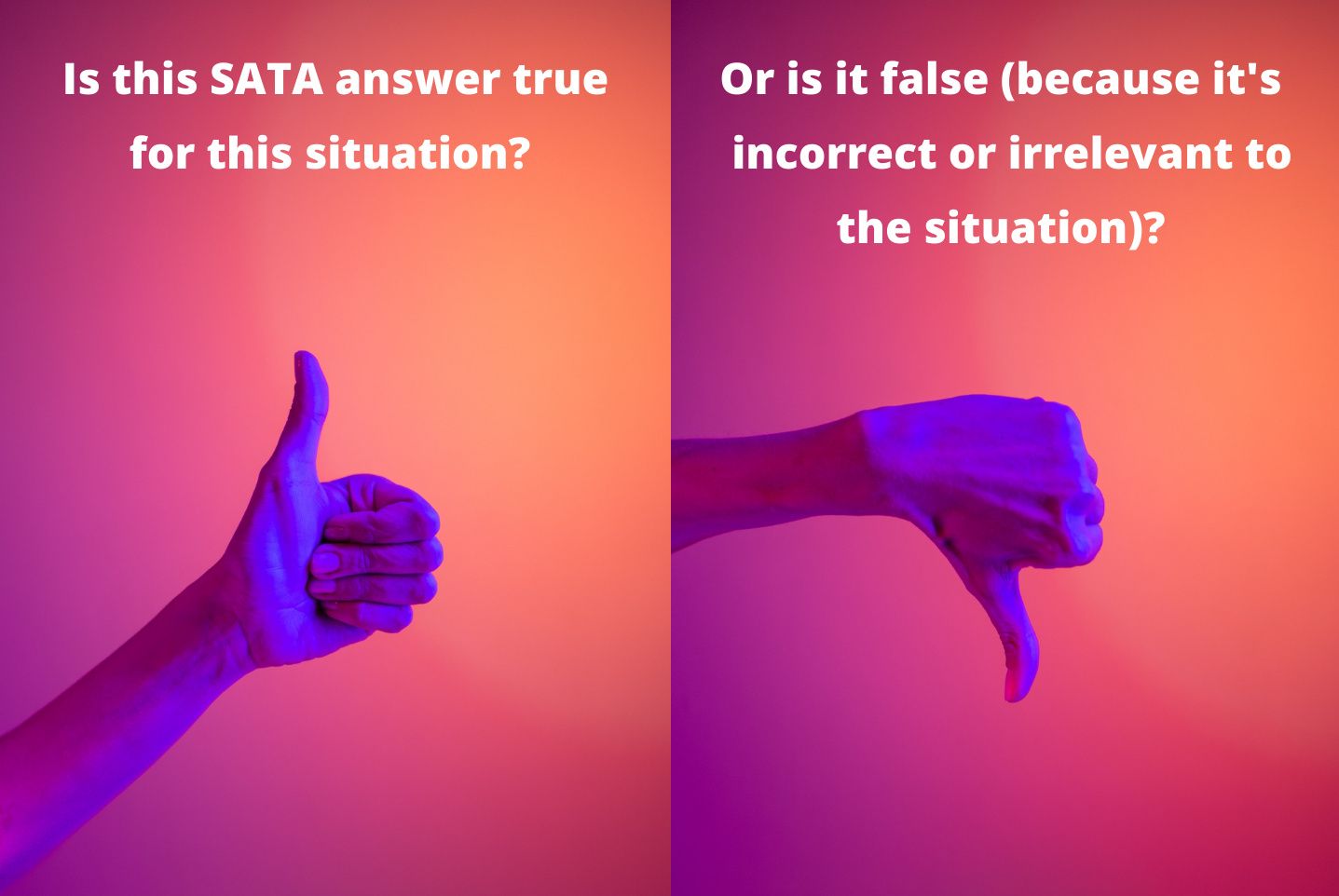True or false filter for SATA NCLEX questions
