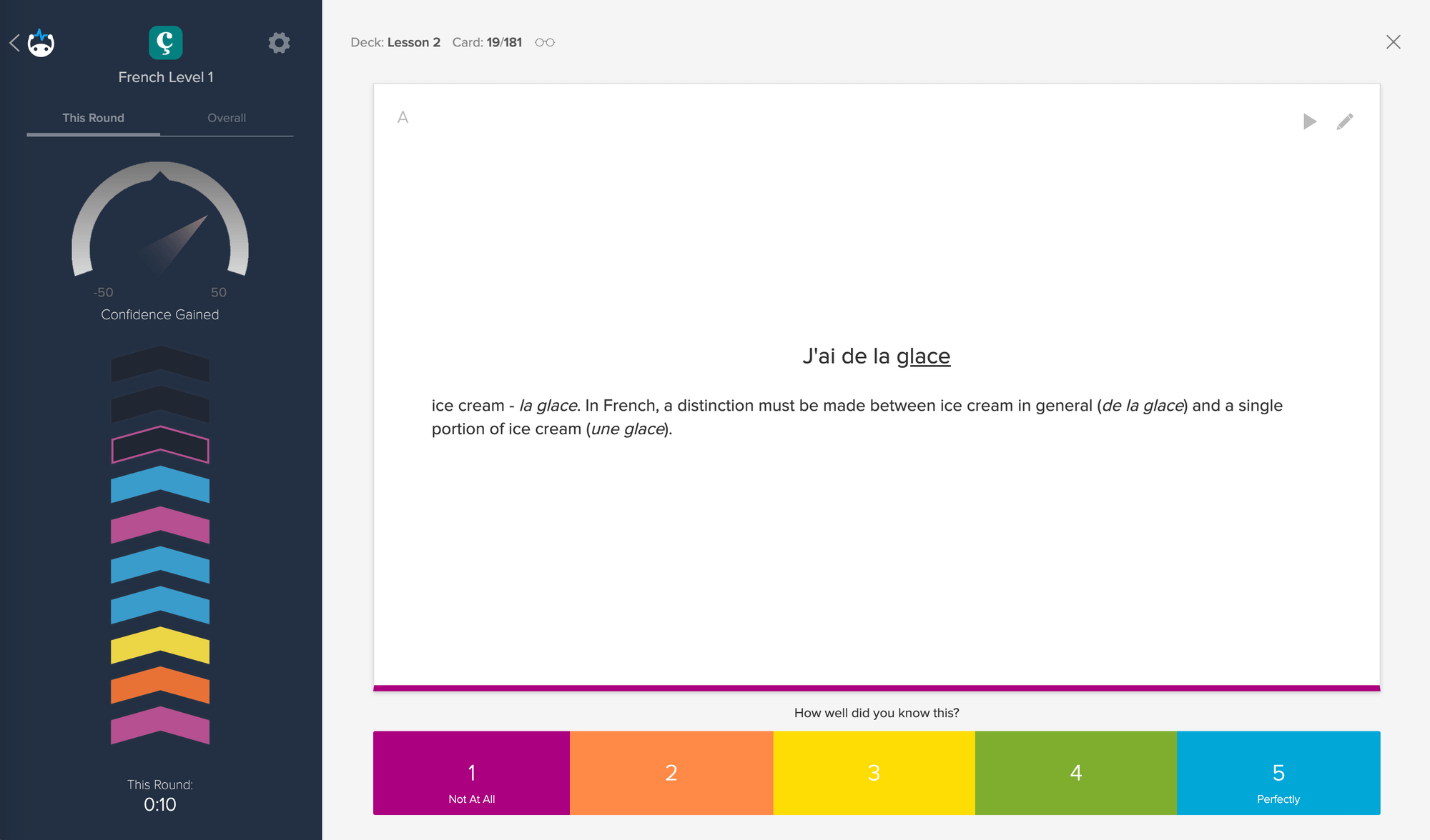 Brainscape Learn French Flashcard